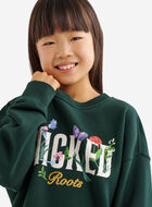 Kids Roots X Wicked Floral Crew Sweatshirt