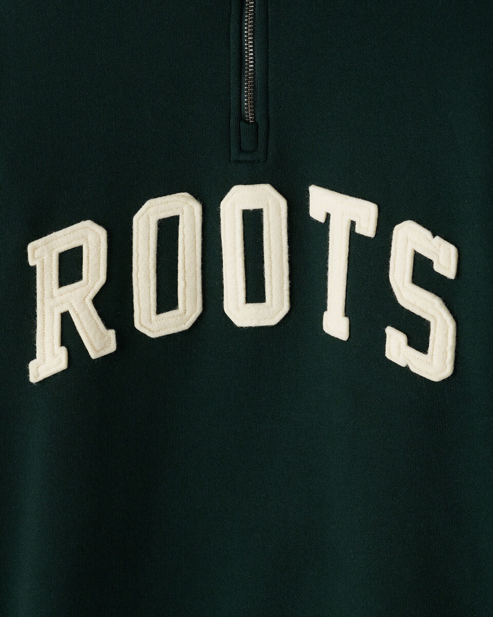 Roots Applique Half Zip Stein