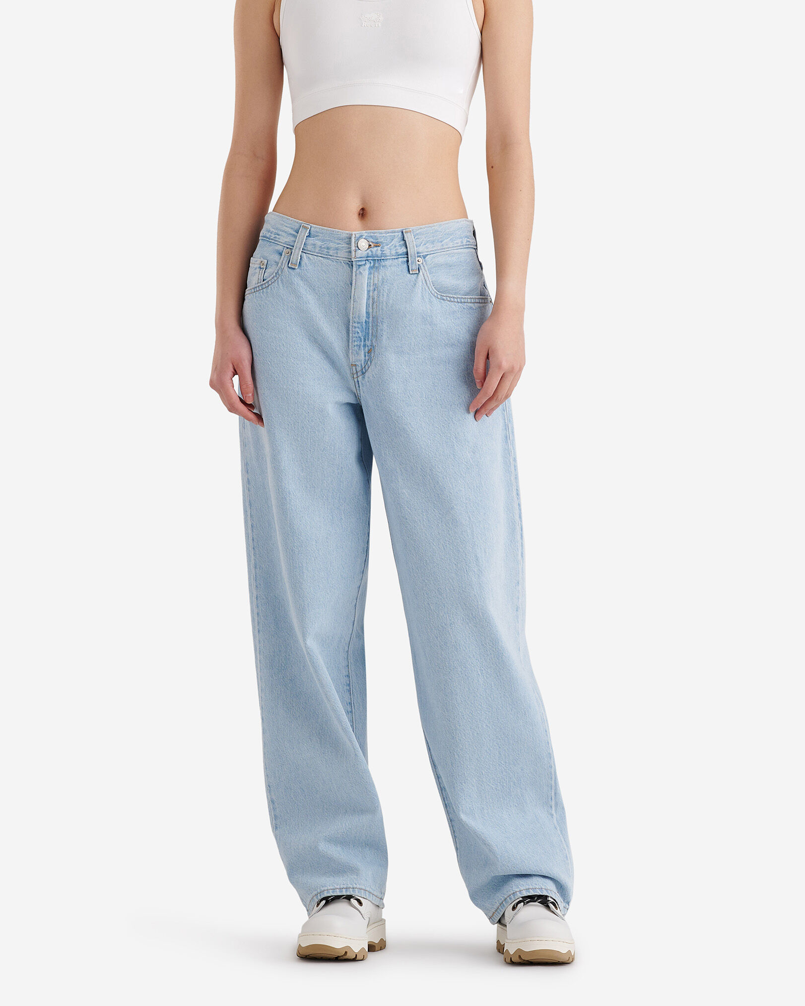 Jeans ample femme deals