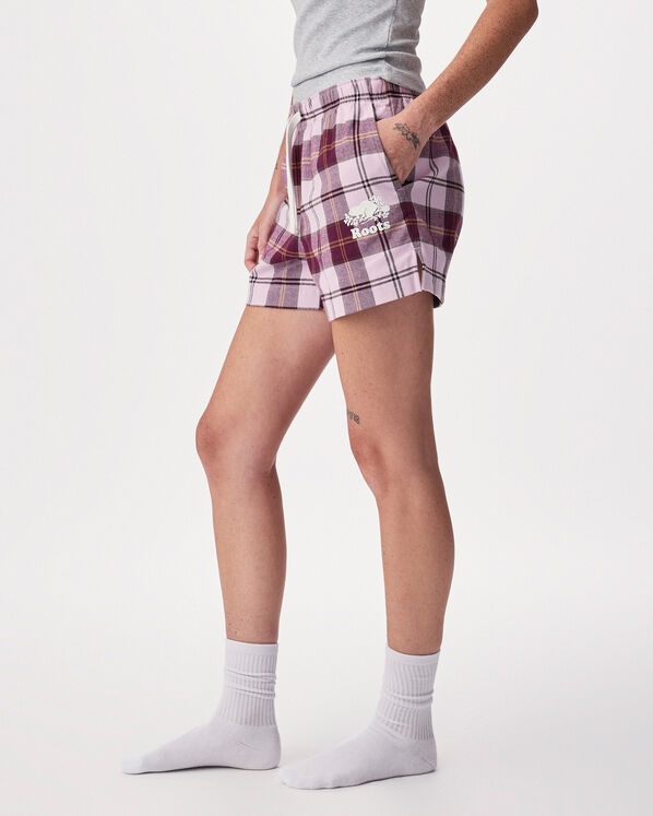 Short de pyjama &agrave; carreaux pour femme