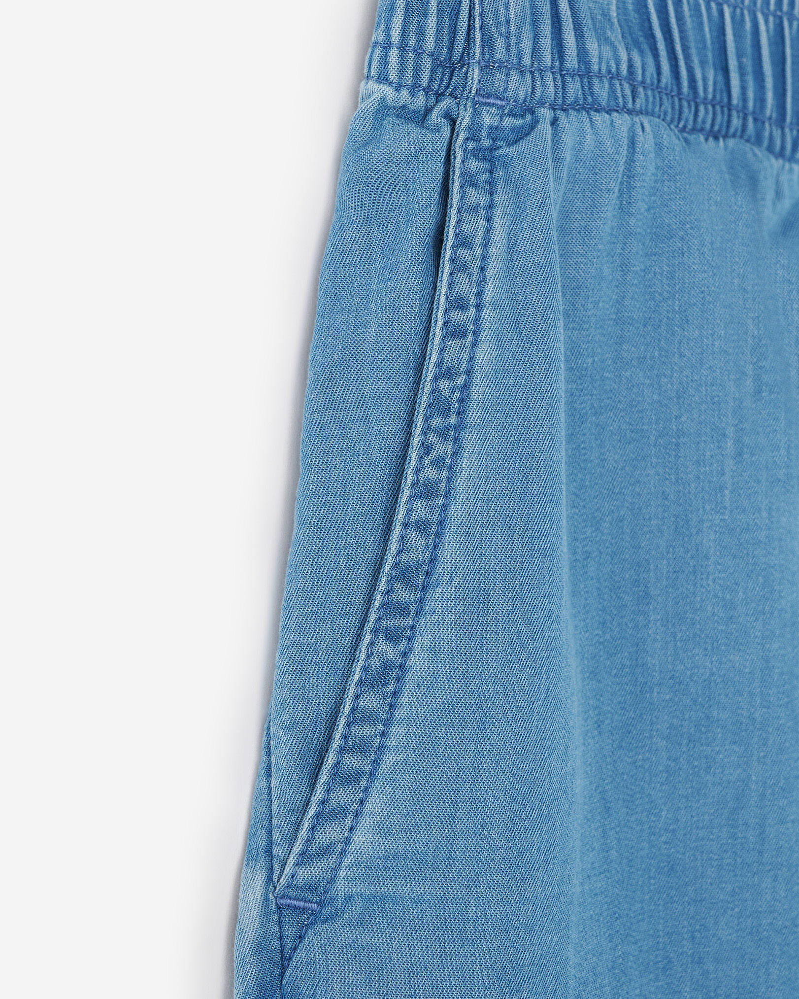 Kids Chambray Camp Short