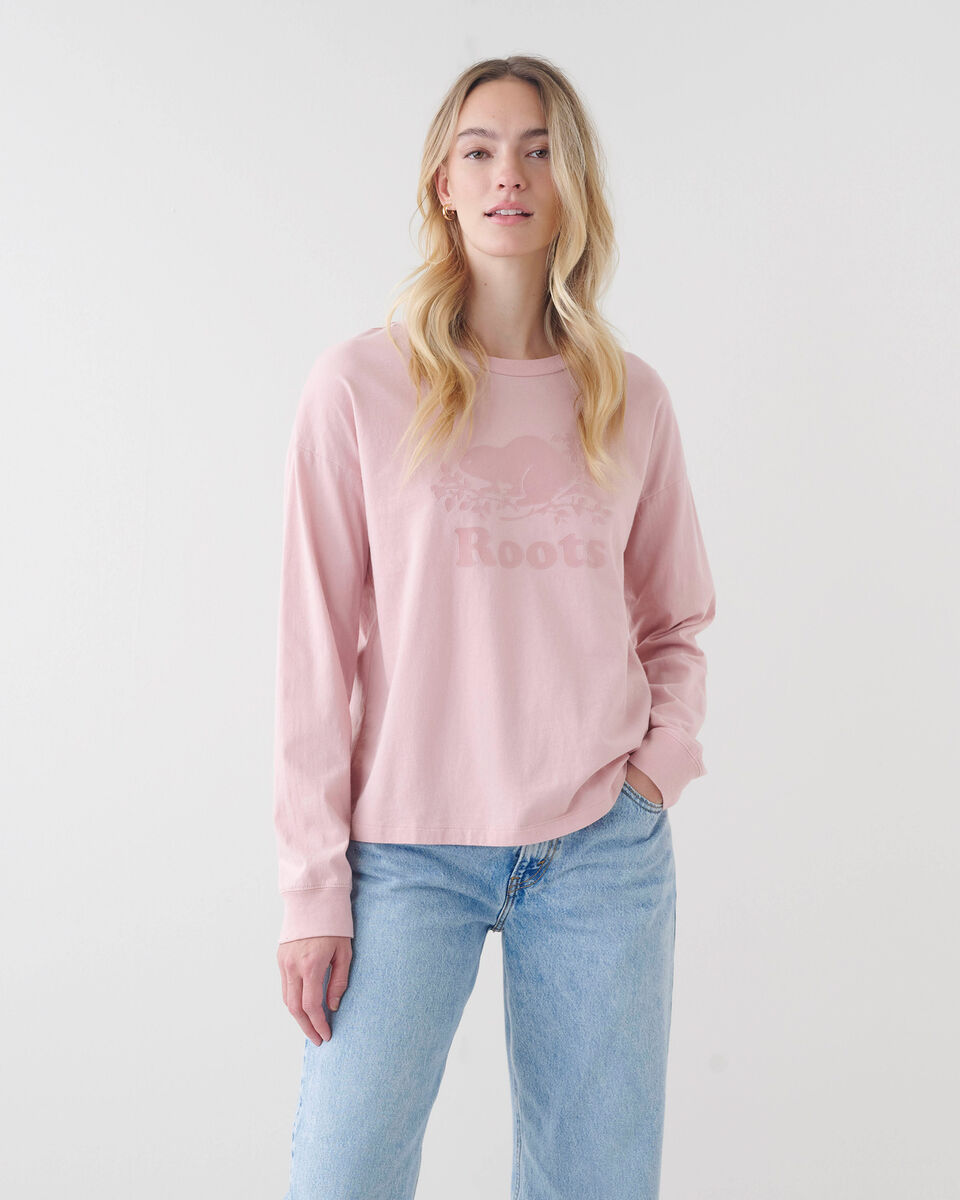 Womens Organic Cooper Beaver Long Sleeve T-shirt
