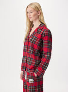 Chemise de pyjama &agrave; carreaux pour femme