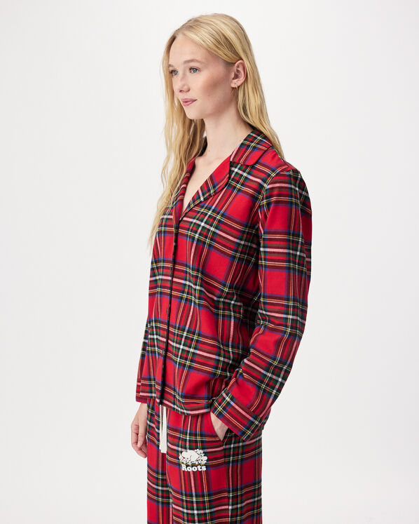 Womens Plaid Pajama Shirt