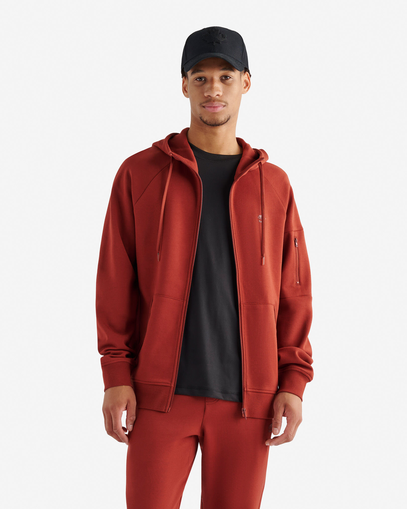 Roots red hoodie top