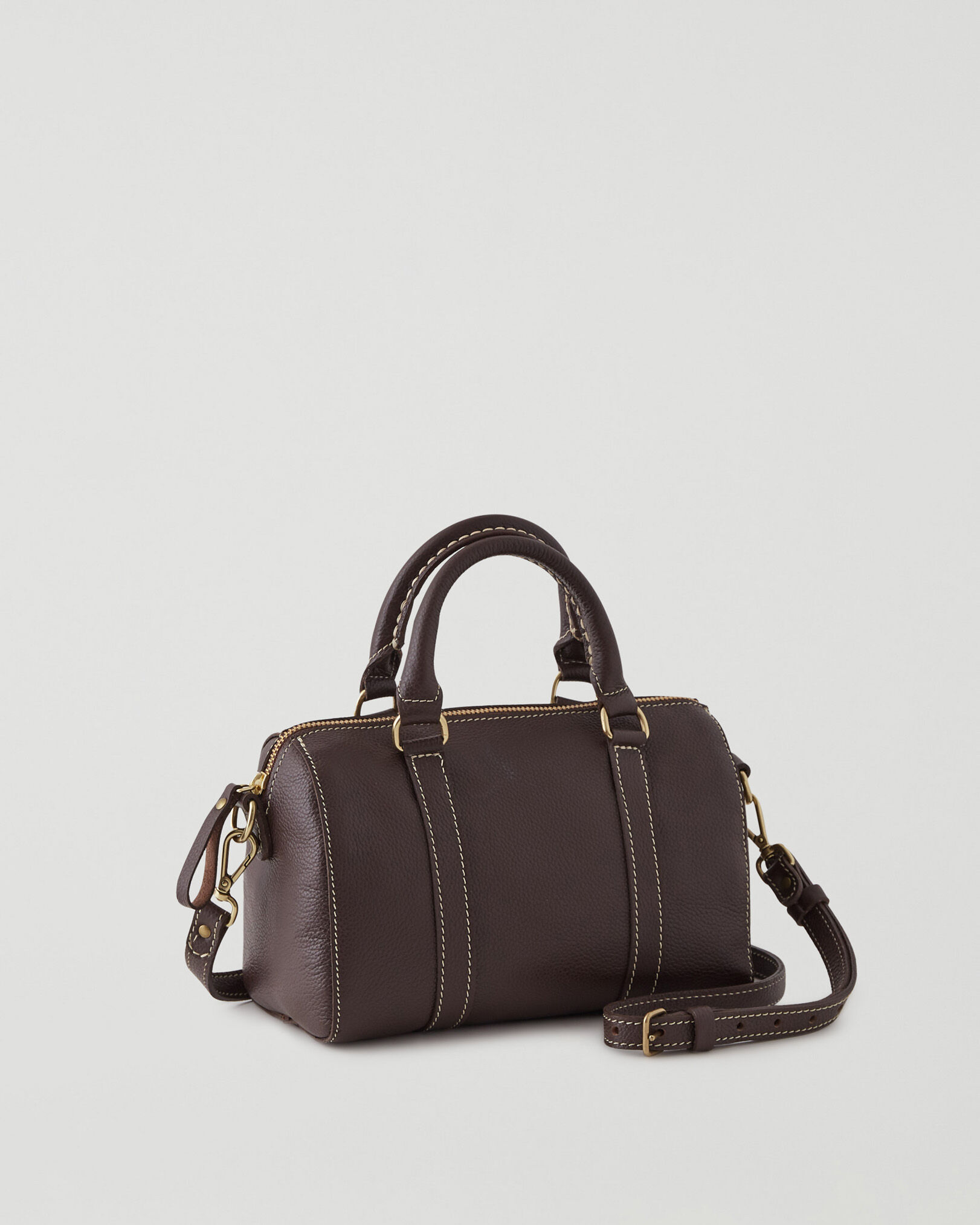 Mini top leather bag