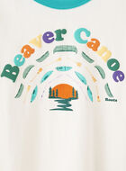 T-shirt à bordures contrastantes Beaver Canoe pour tout-petits