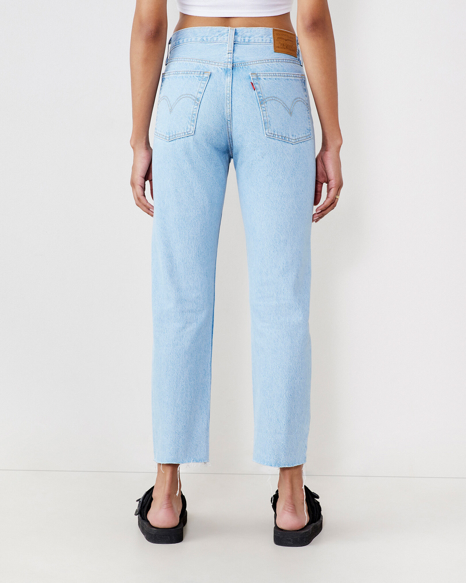 Womens Levi s Wedgie Straight Jeans Bottoms Jeans Roots