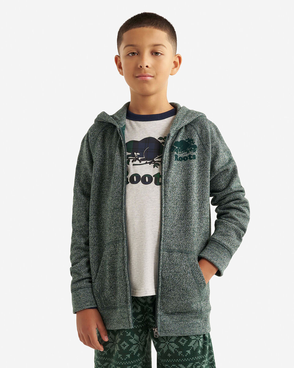 Chandail original à capuchon et glissière en coton bio pour enfants