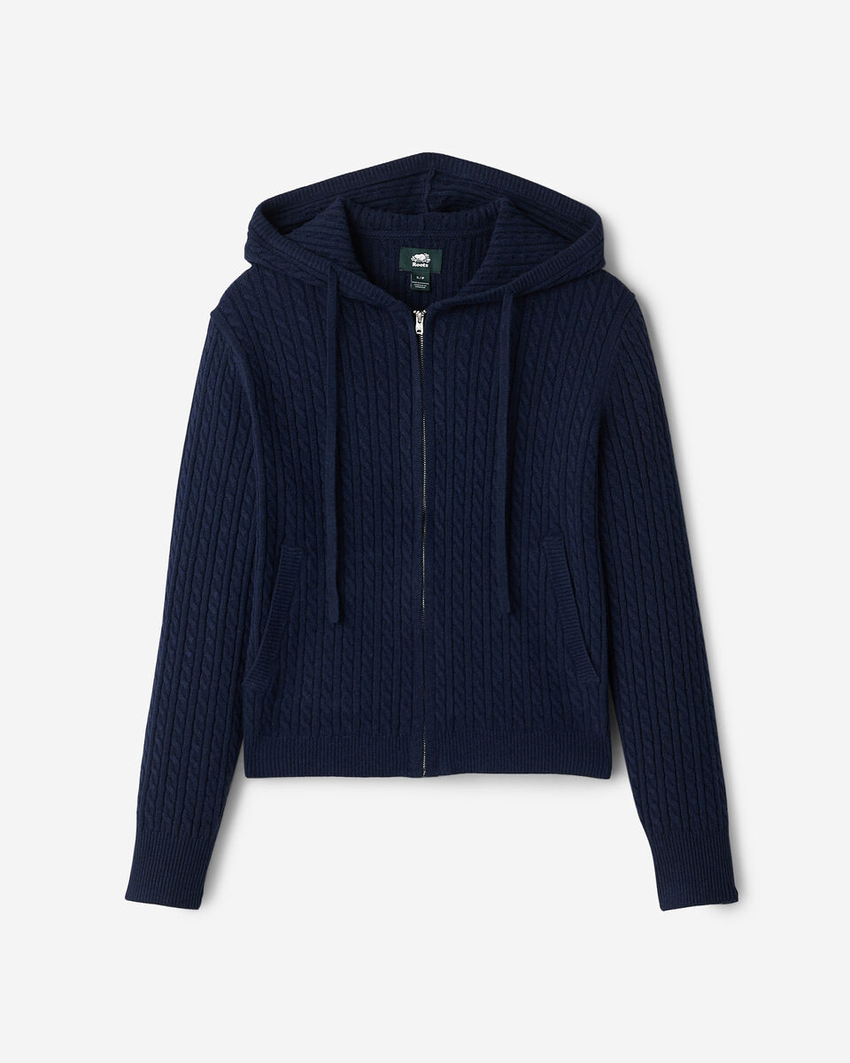 Bowen Cable Knit Full Zip Hoodie