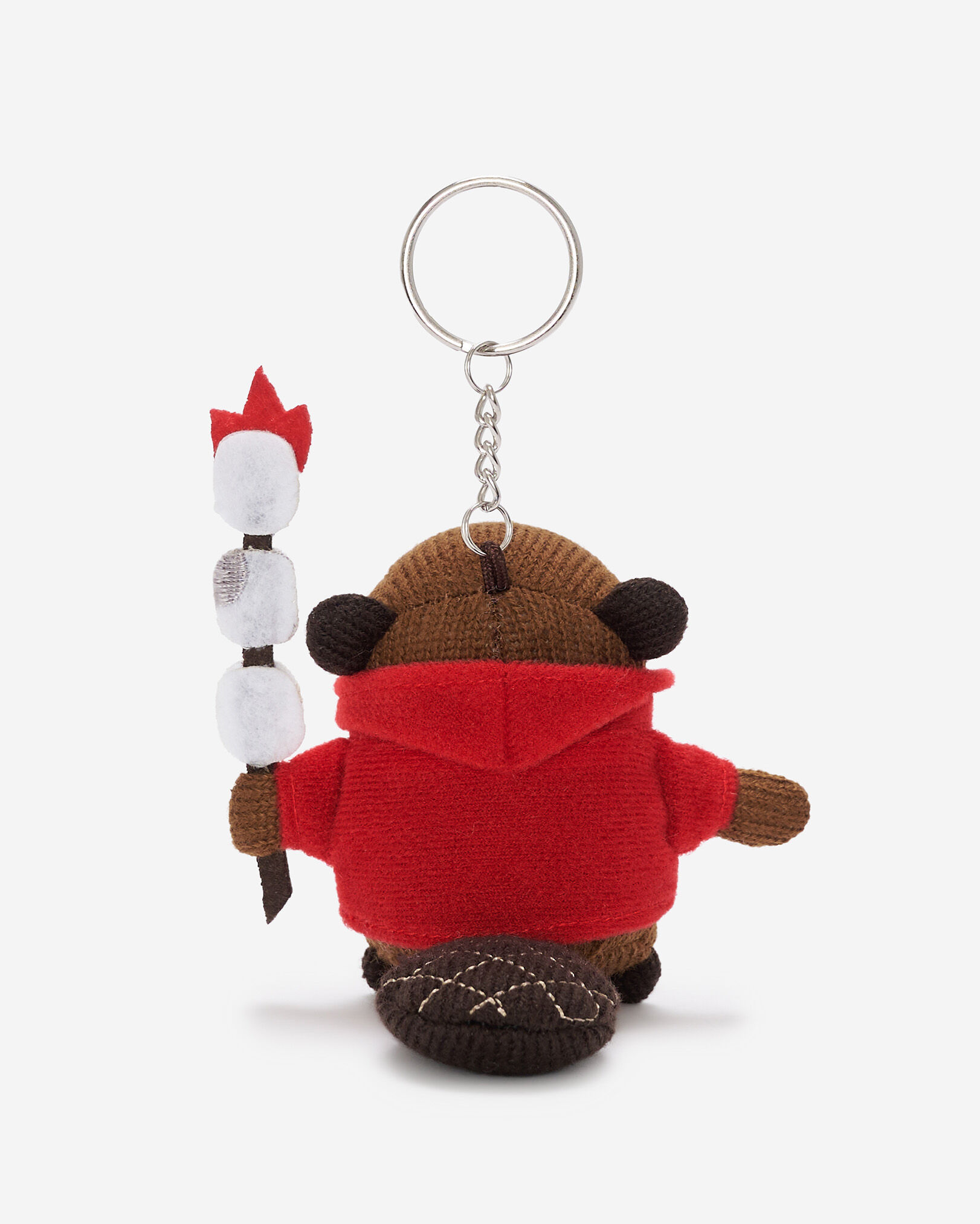 Marshmallow Beaver Keychain