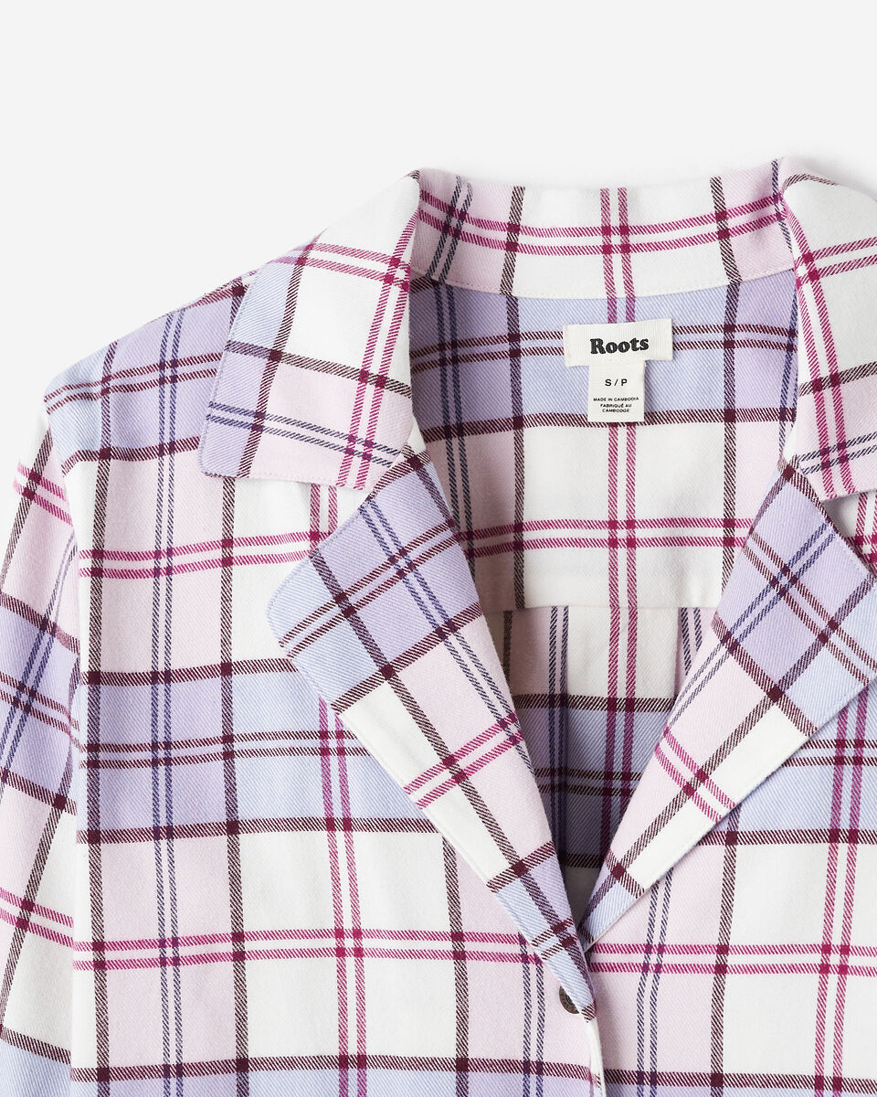 Chemise de pyjama &agrave; carreaux pour femme