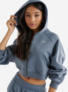 Summer Cloud Cropped Full Zip Hoodie