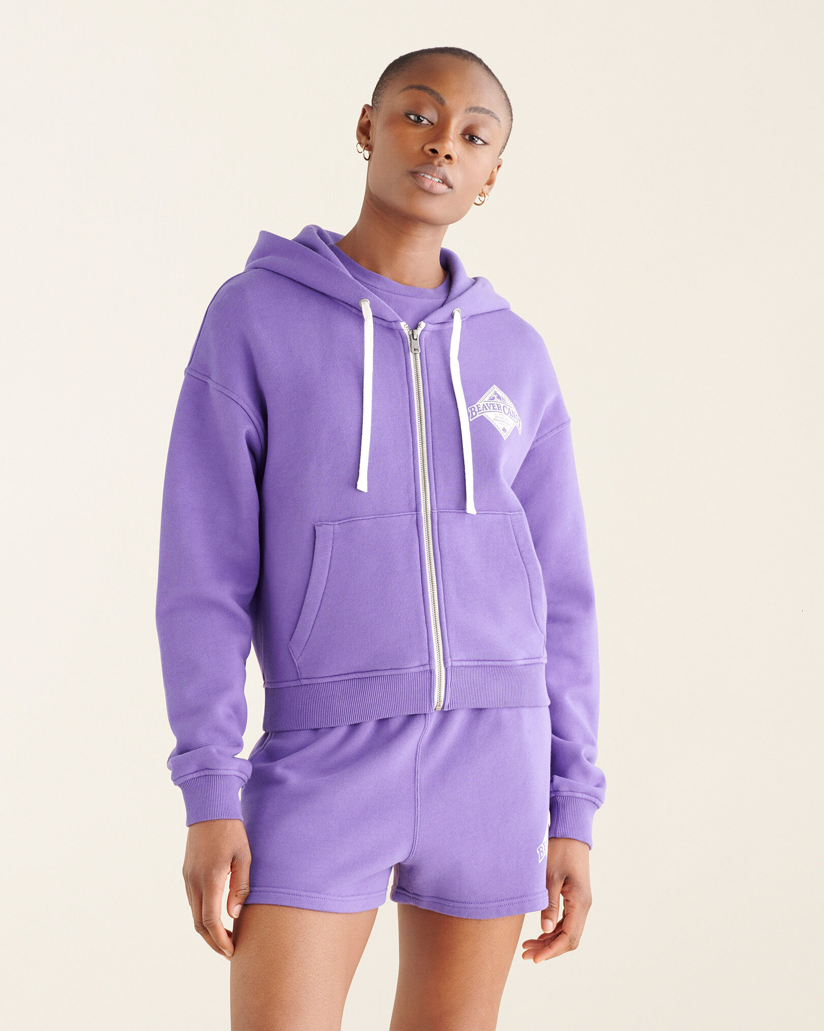 Crop top 2024 zipper hoodie