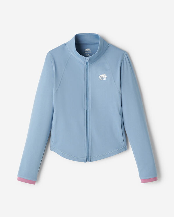 Blouson d&rsquo;athl&eacute;tisme sport ajust&eacute; pour filles