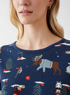 Womens Winter Wonderland Pajama Top