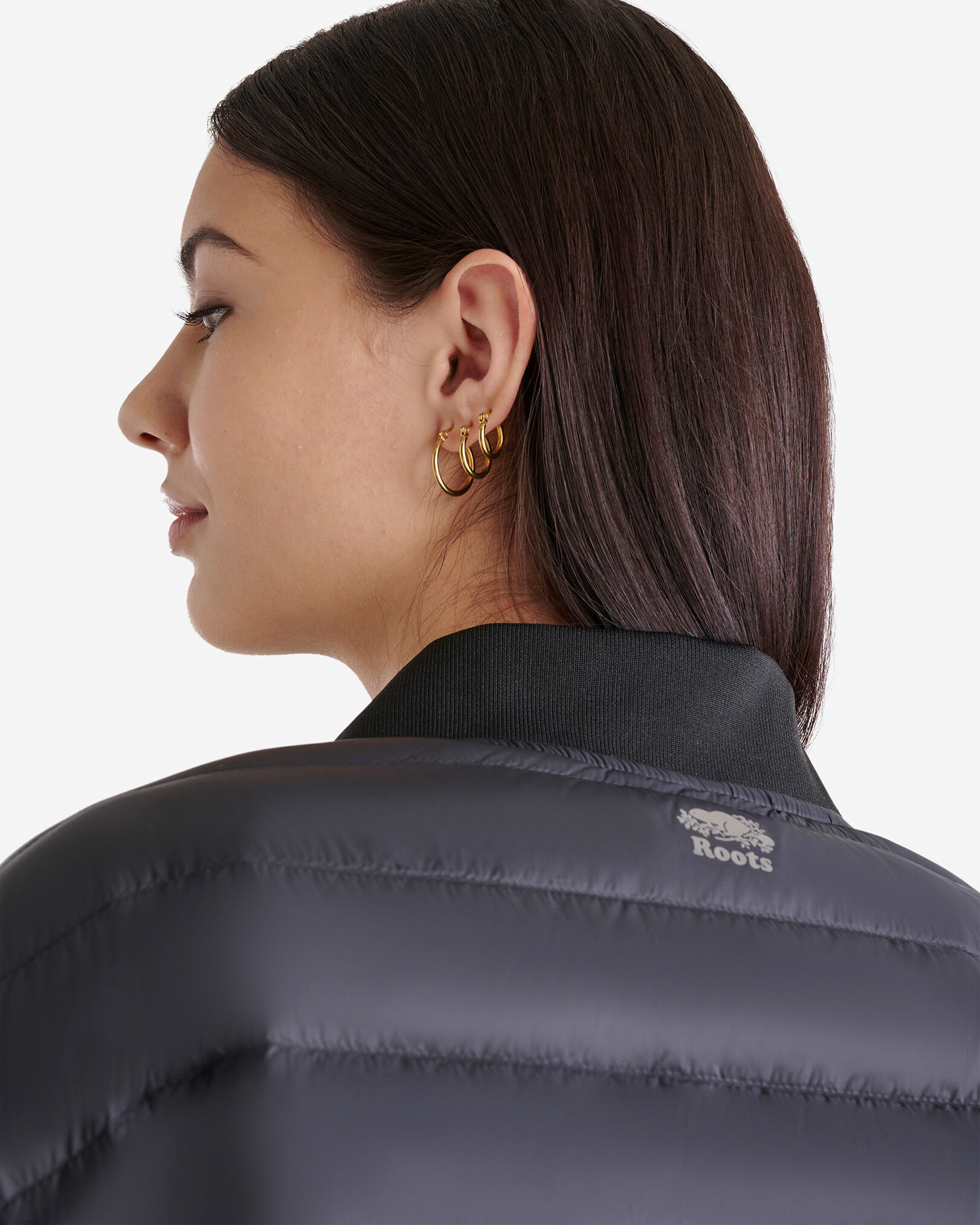 Roots Down Flight Jacket in Black