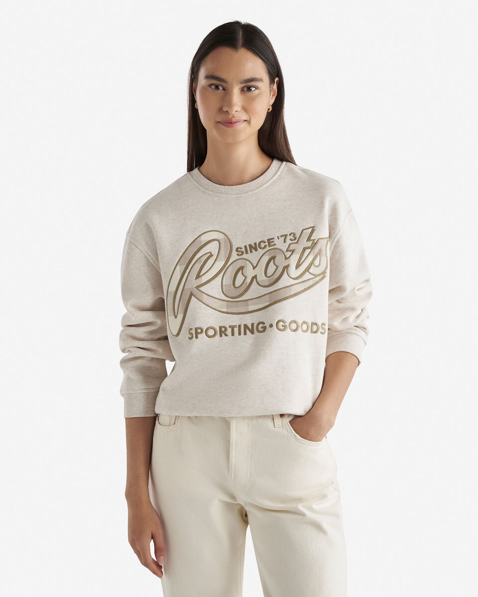 Plaid Applique Crew