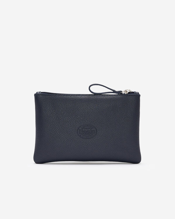 Grande pochette &agrave; glissi&egrave;re en cuir Cervino