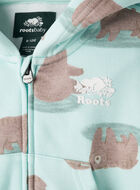 Chandail ourson douillet &agrave; capuchon et glissi&egrave;re pour b&eacute;b&eacute;s