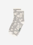 Adult Floral Print Quarter Sock