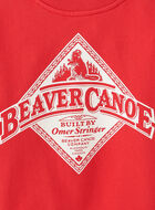 Chandail à col rond décontracté Beaver Canoe pour tout-petits