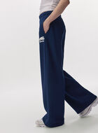 Pantalon &agrave; jambe large en molleton de coton bio Cooper