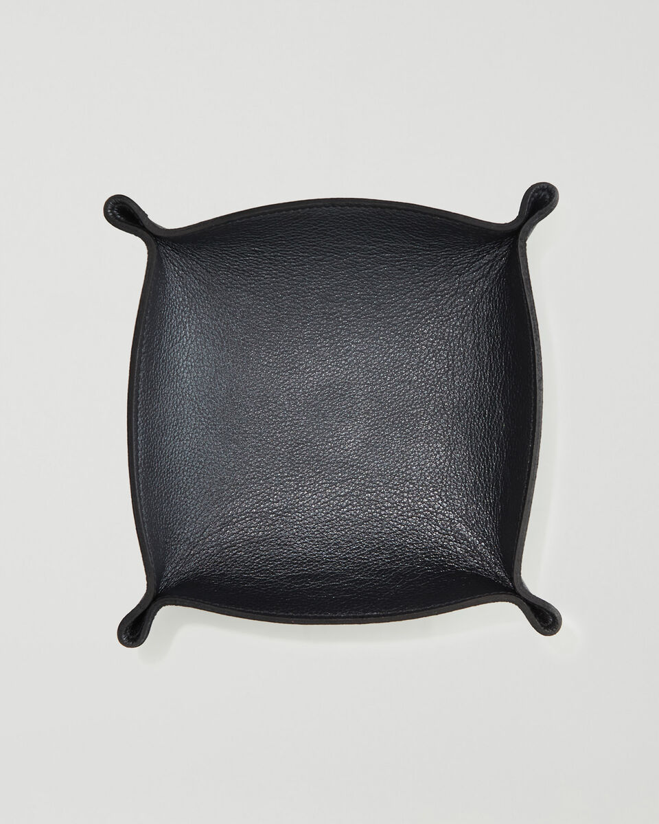Large Leather Tray Metallic