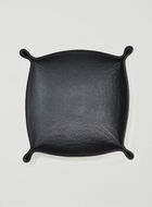 Large Leather Tray Metallic