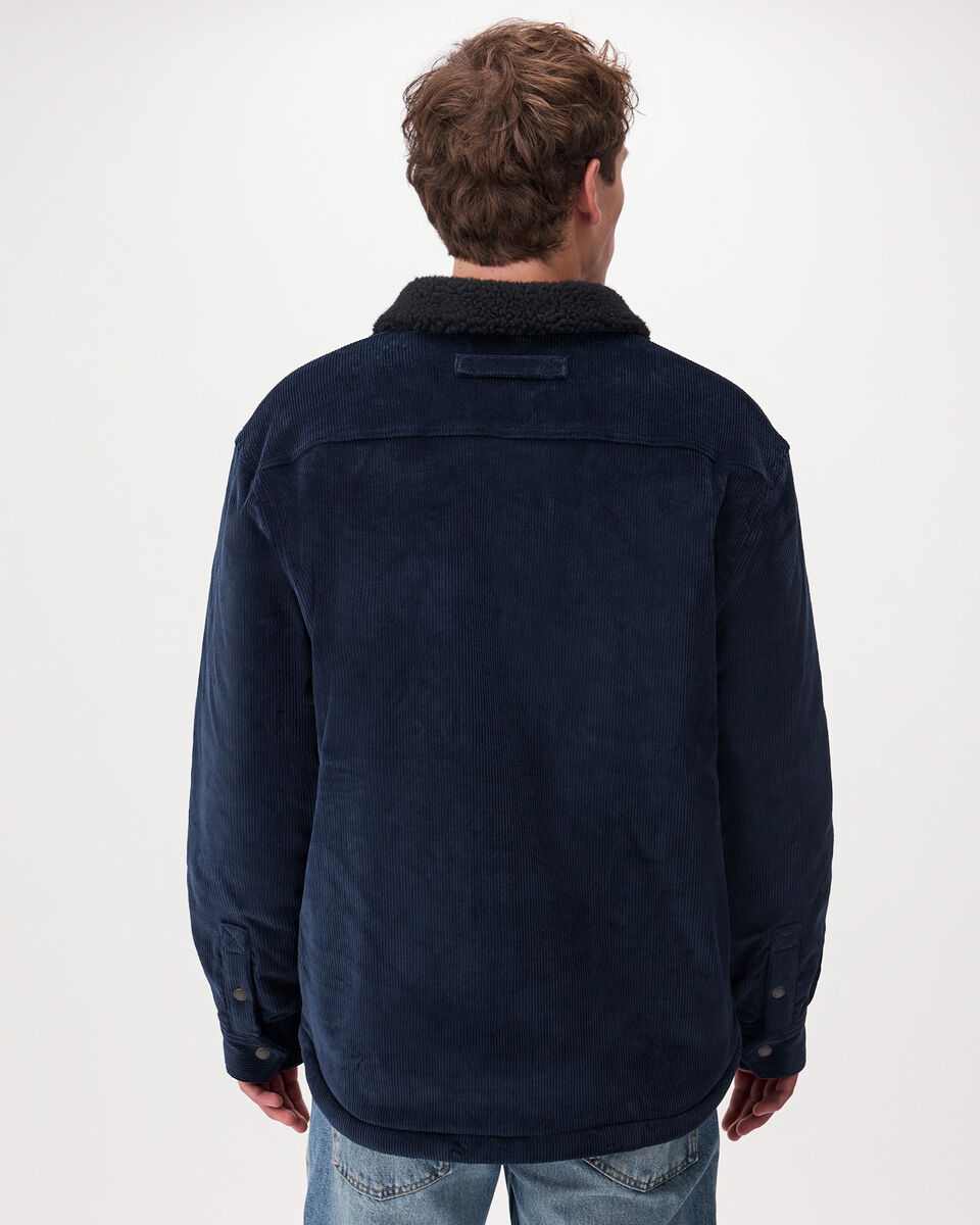 Manteau en velours c&ocirc;tel&eacute; et mouton molletonn&eacute;