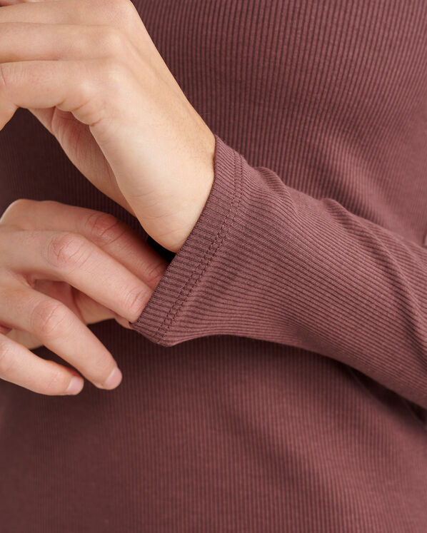 Chandail henley ajust&eacute; &agrave; manches longues en tissu c&ocirc;tel&eacute; Roam