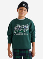 Kids Plaid Applique Crew Sweatshirt