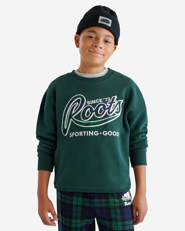 Kids Plaid Applique Crew Sweatshirt