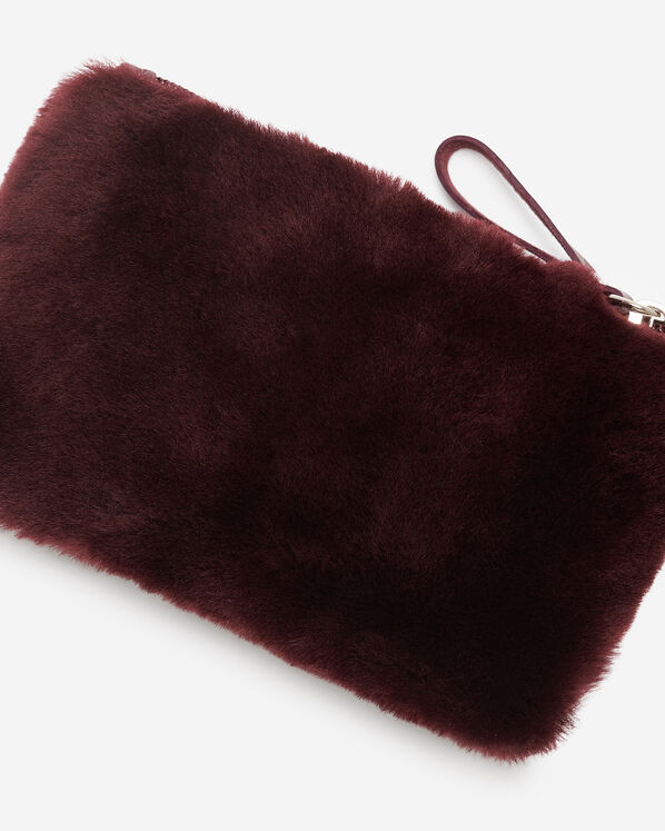 Shearling Medium Zip Pouch