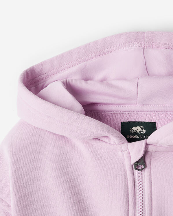 Girls Summer Cloud Cropped Bubble Full Zip Hoodie