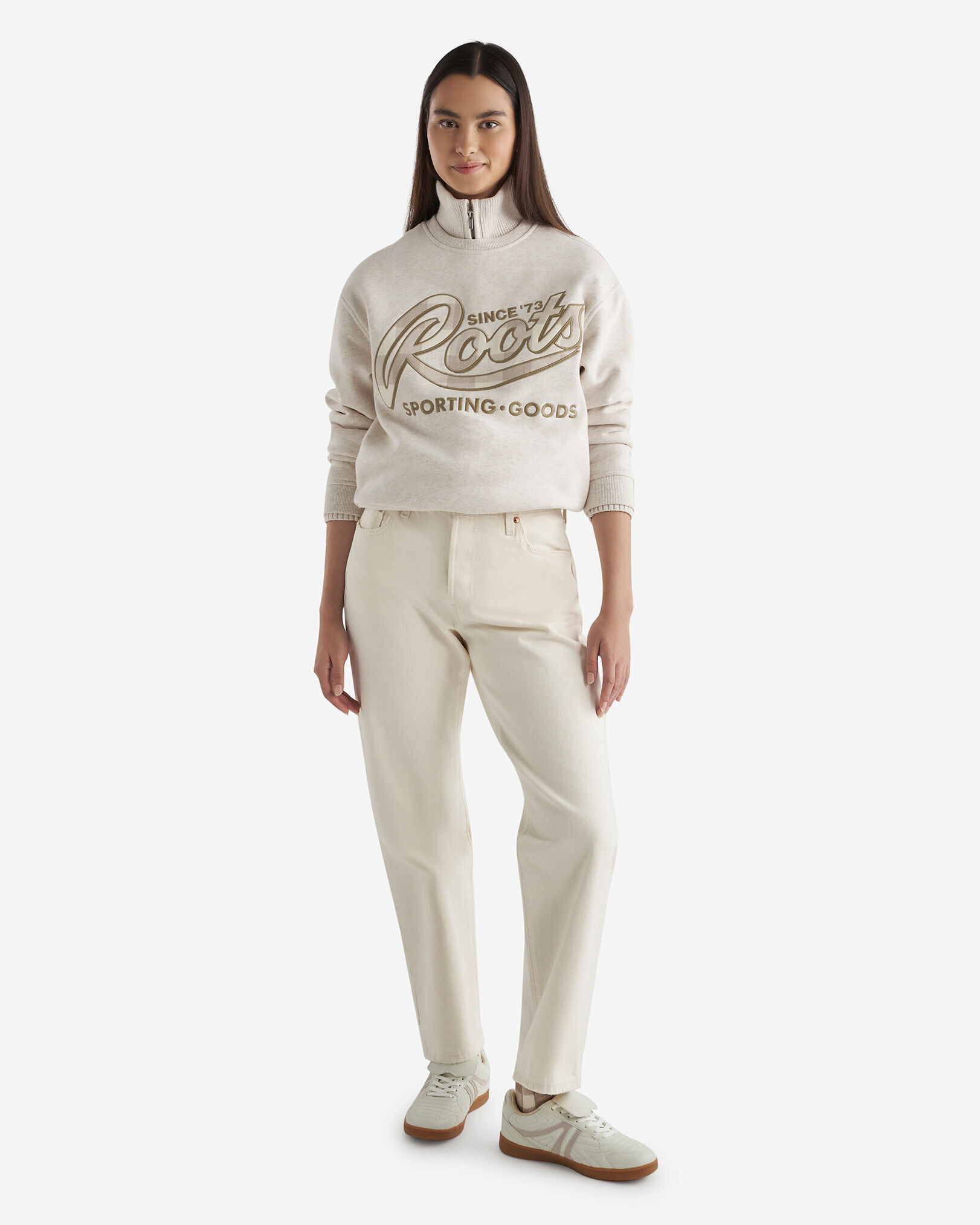 Plaid Applique Crew