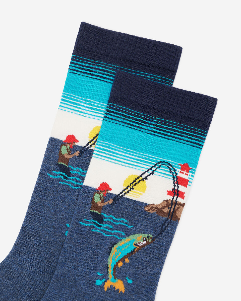 Adult Beaver Canoe Print Sock