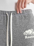 Pantalon original ajusté long à cheville côtelée en molleton de coton bio (entrejambe : 32,5 po)