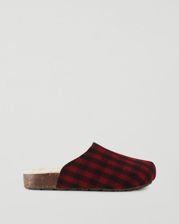 Womens Park Plaid Sherpa Mule