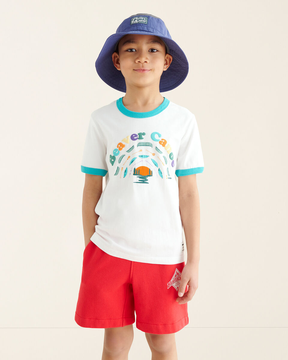 Kids Beaver Canoe Ringer T-Shirt