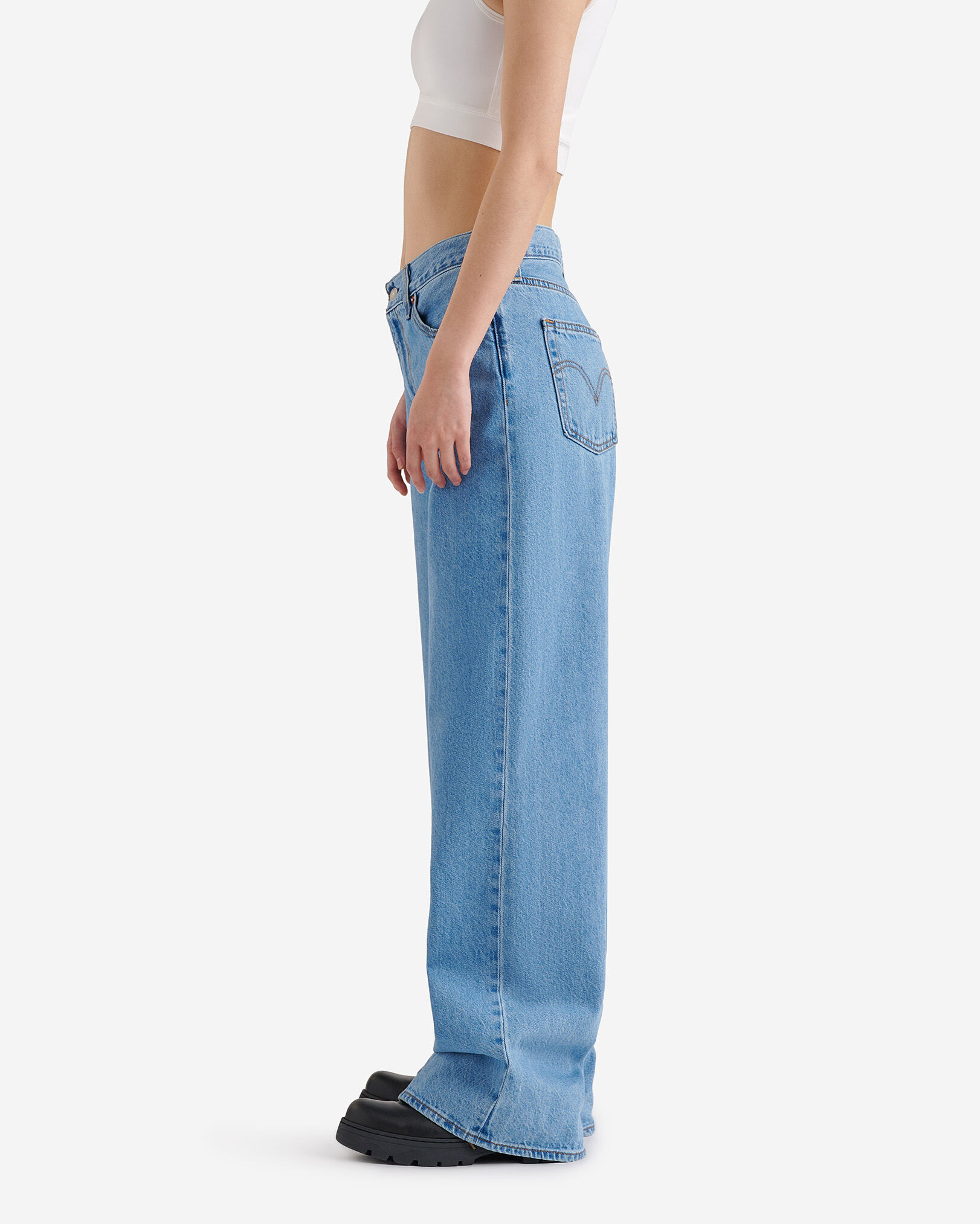 Ribcage wide leg cheap jeans