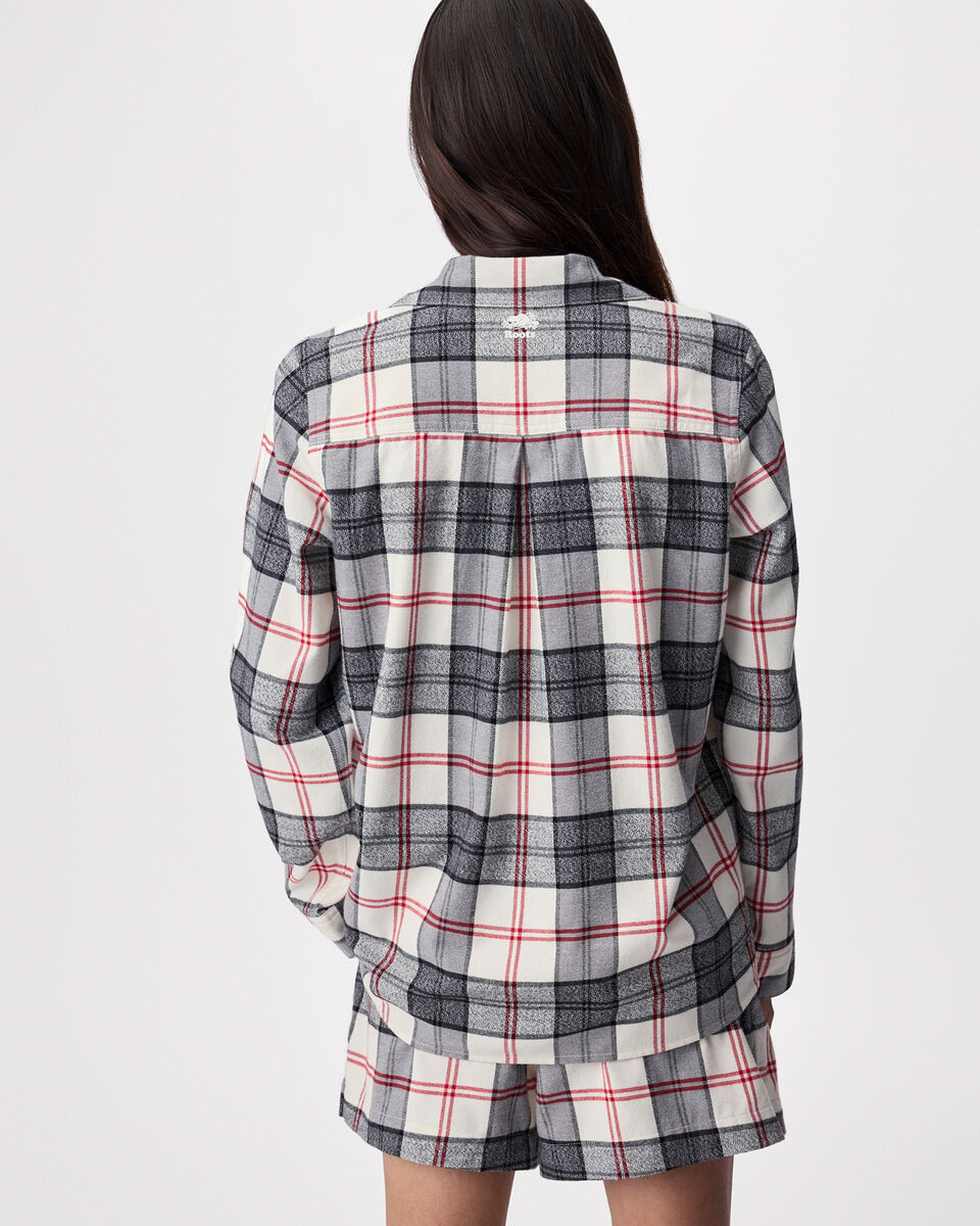 Chemise de pyjama &agrave; carreaux pour femme