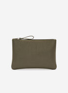 Grande pochette à glissière en cuir Cervino