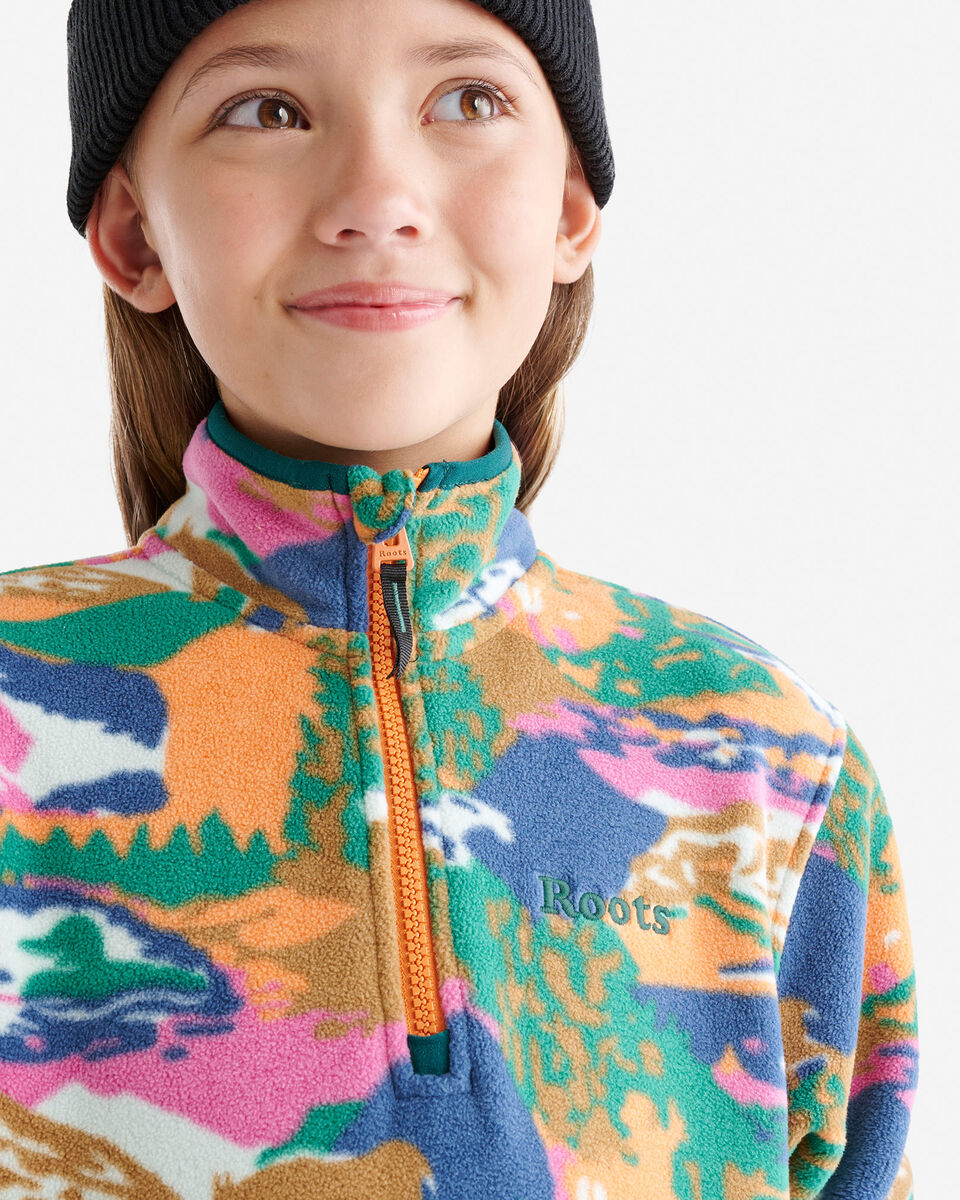 Kids Microfleece Half Zip Stein