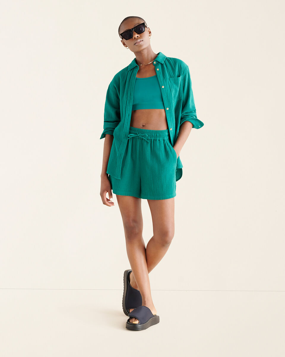 Short 3,5 po en gaze de coton Isla