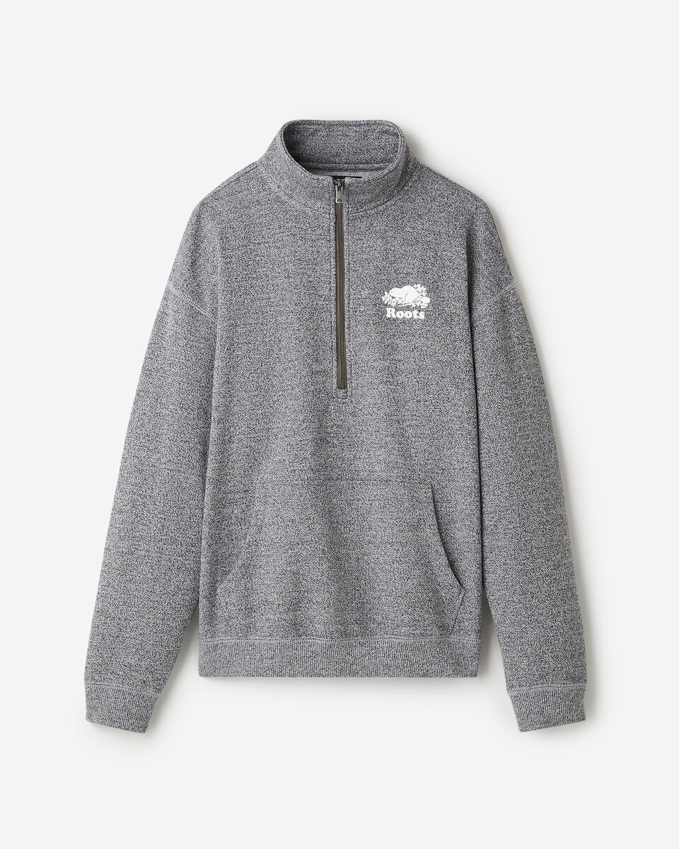 Organic Cooper Relaxed Quarter Zip Stein