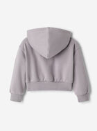 Toddler Girls Summer Cloud Cropped Bubble Full Zip Hoodie