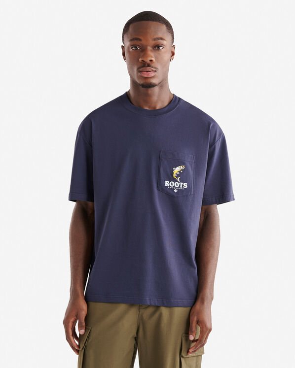 T-shirt décontracté à poche Faune sauvage pour homme
