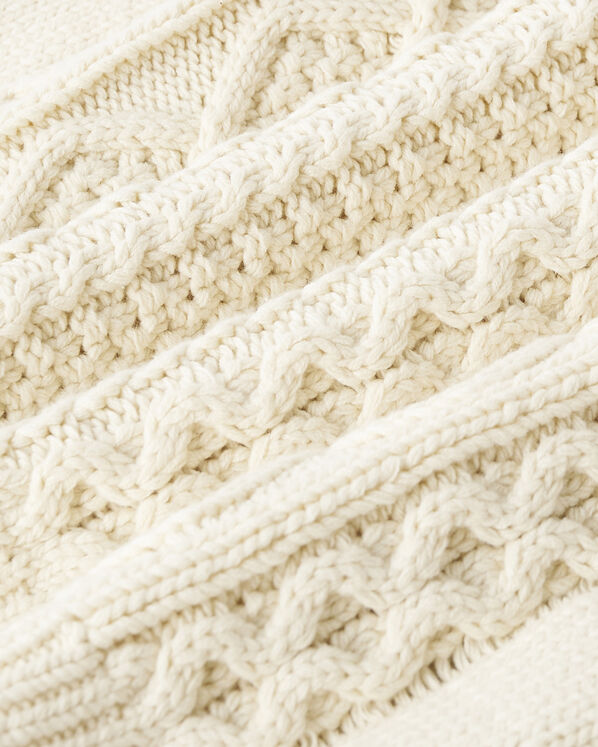 Cable Knit Quarter Zip Sweater