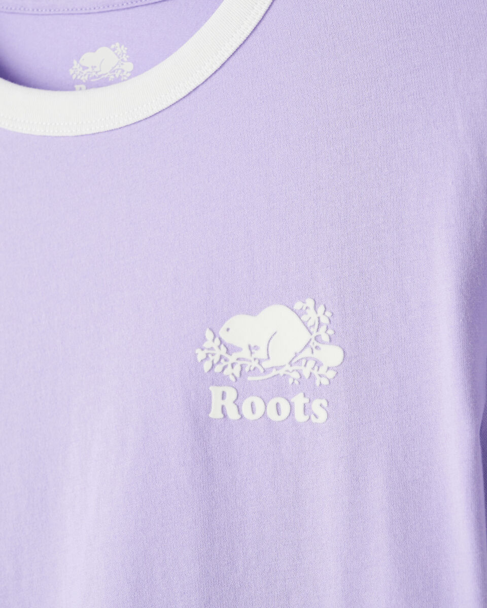 T-shirt &agrave; bordures contrastantes en coton bio Cooper pour femme